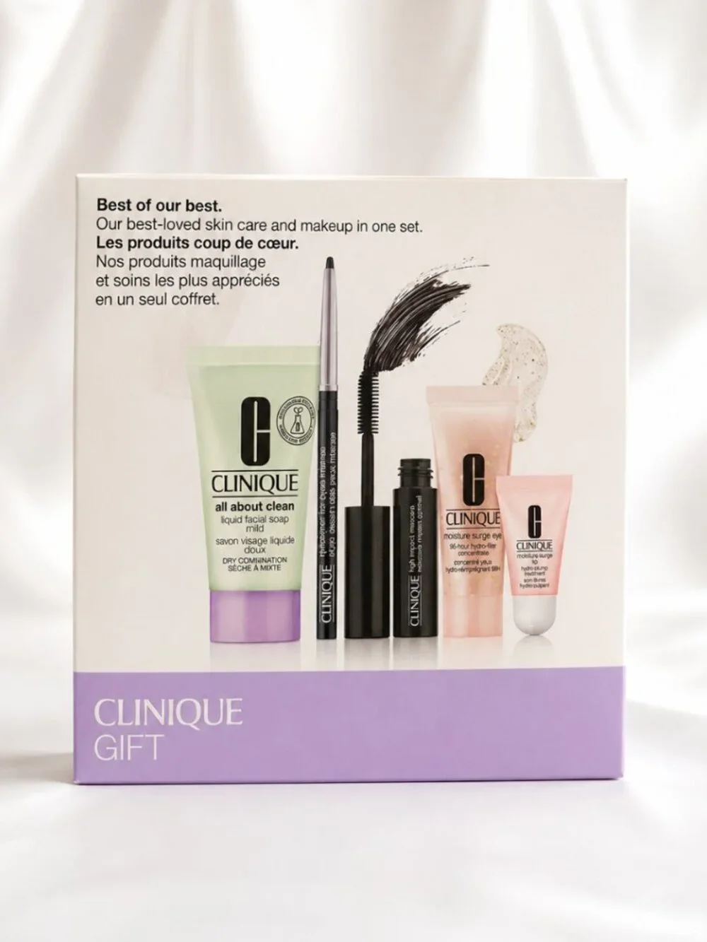 NWT Clinique Best of the Best 5-Piece Mini Skincare & Makeup Gift Set
